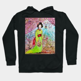 Japanese Girl in The Sakura Garden Hoodie